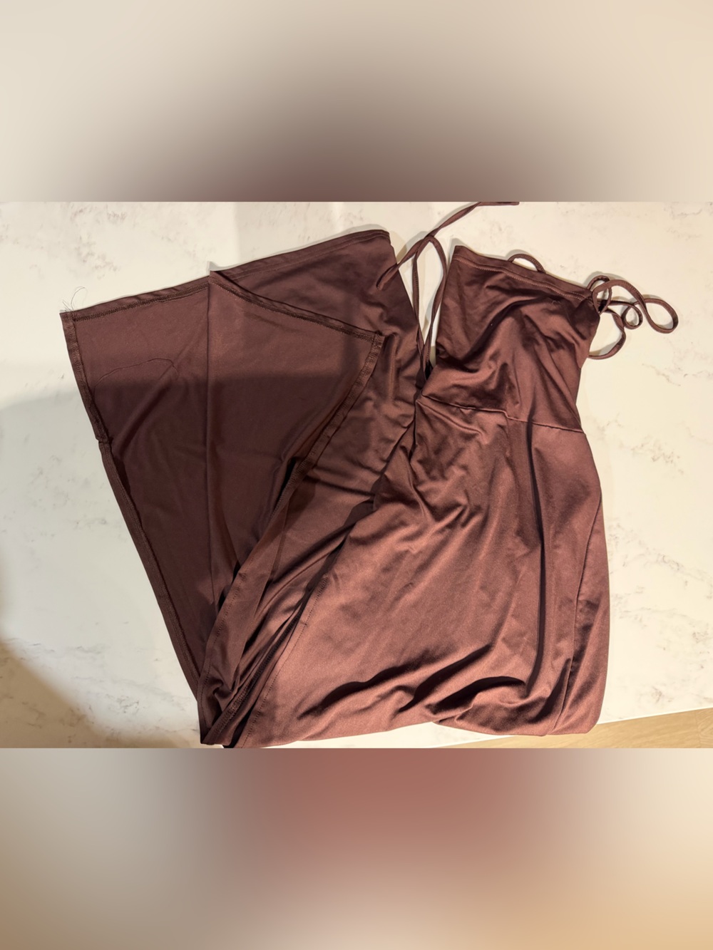 SHEIN Chocolate Brown Women's Swim Sarong Wrap